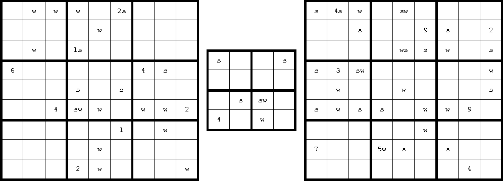 Három Sudoku-feladvány